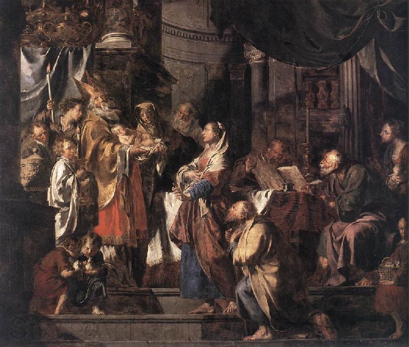 VERHAGHEN, Pieter Jozef The Presentation in the Temple a er France oil painting art